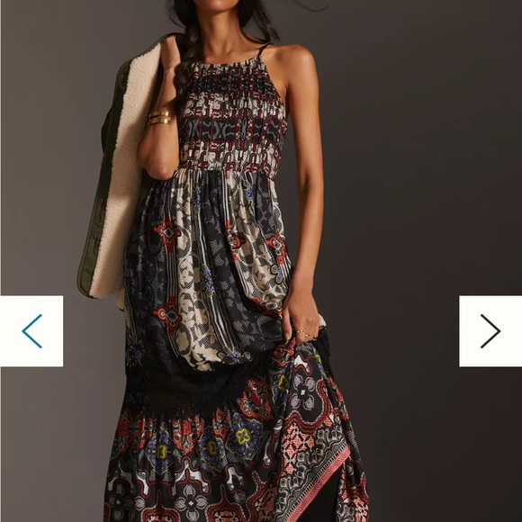 Anthropologie Dresses & Skirts - Anthropologie Bhanuni by Jyoti Tiered Dress Bohemian Black and Red